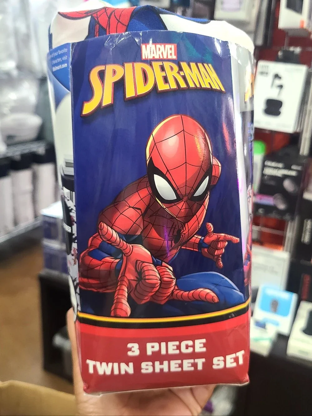 Spider-Man Kids 3-Piece Twin Sheet Set, Microfiber, White, Marvel